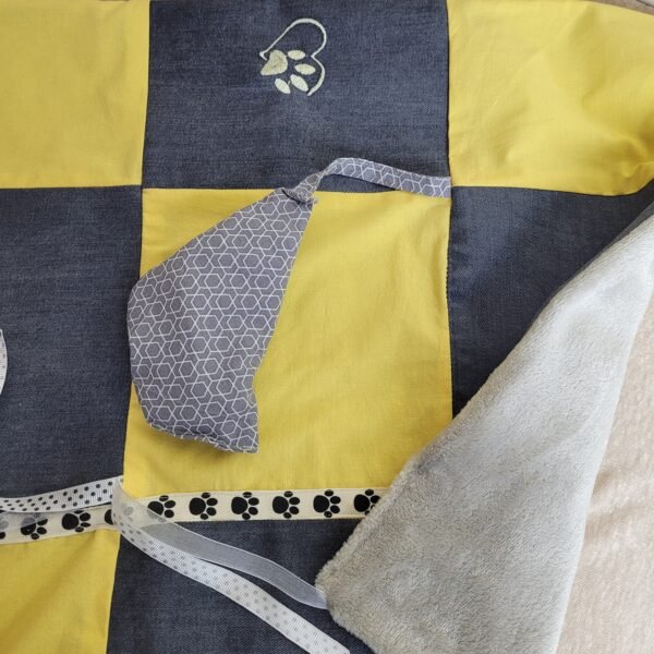 Plaid pour animaux jaune et gris – Image 2