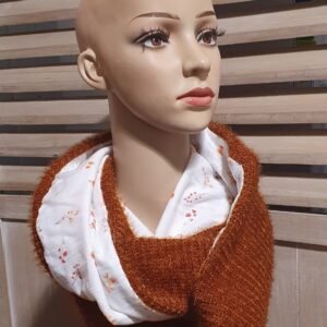 Snood terracotta et double gaze