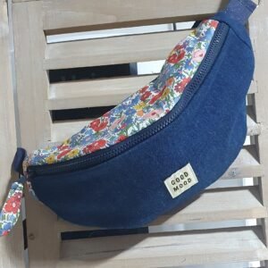 Sac banane jean et liberty